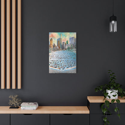 Central Park Ice Skaters — UNFRAMED Matte Canvas Print