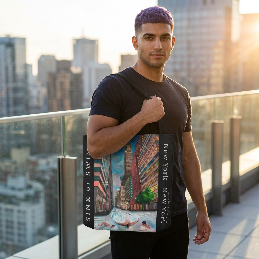 Resilient Tote Bag - Urban Street Art Design by Chandle Lee