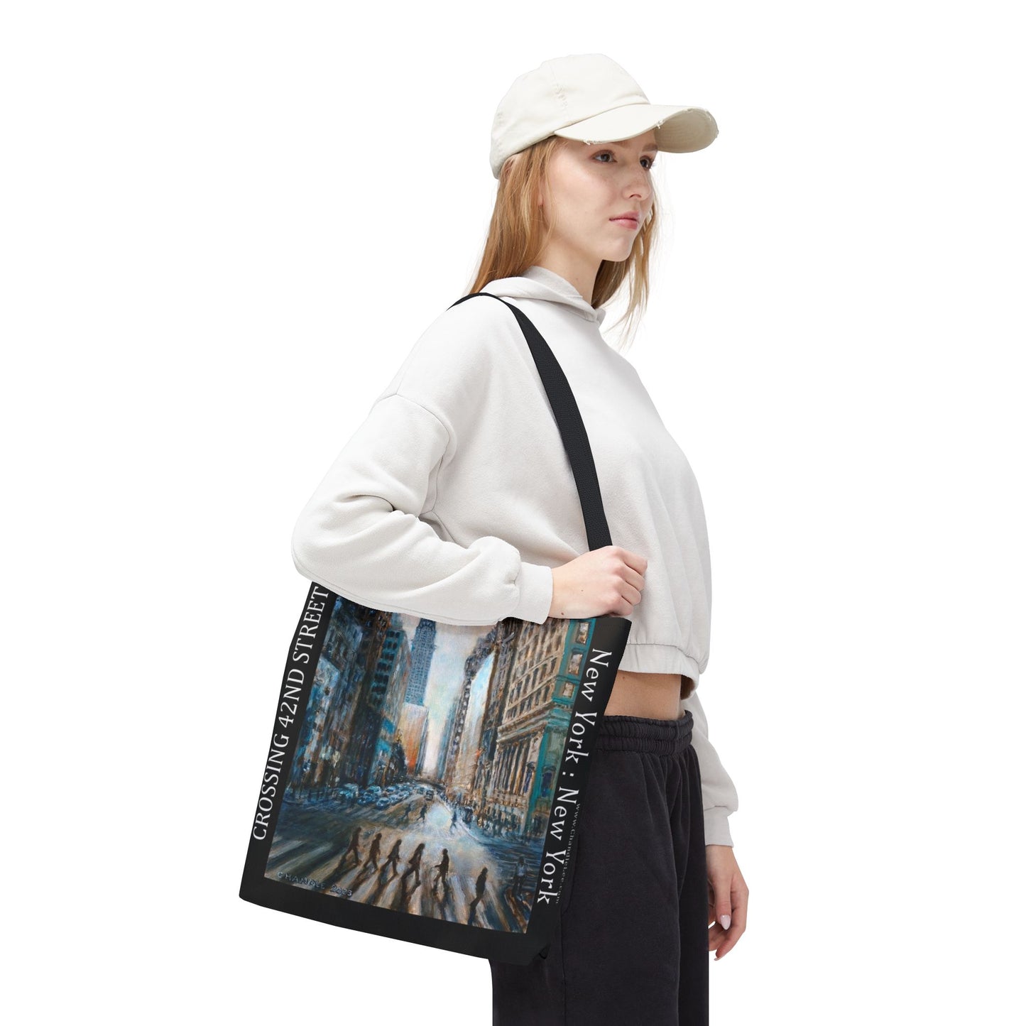 Tote Bag - Painting "Crossing 42nd Street" by Chandle Lee