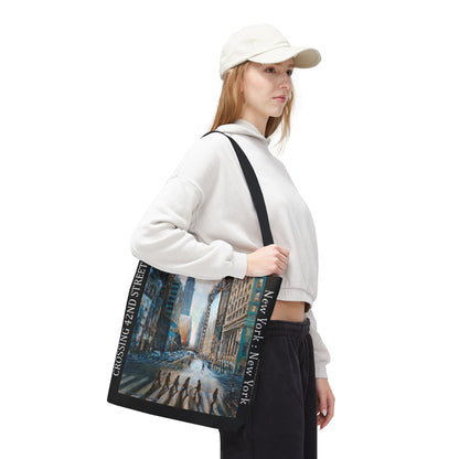 Tote Bag - Painting "Crossing 42nd Street" by Chandle Lee
