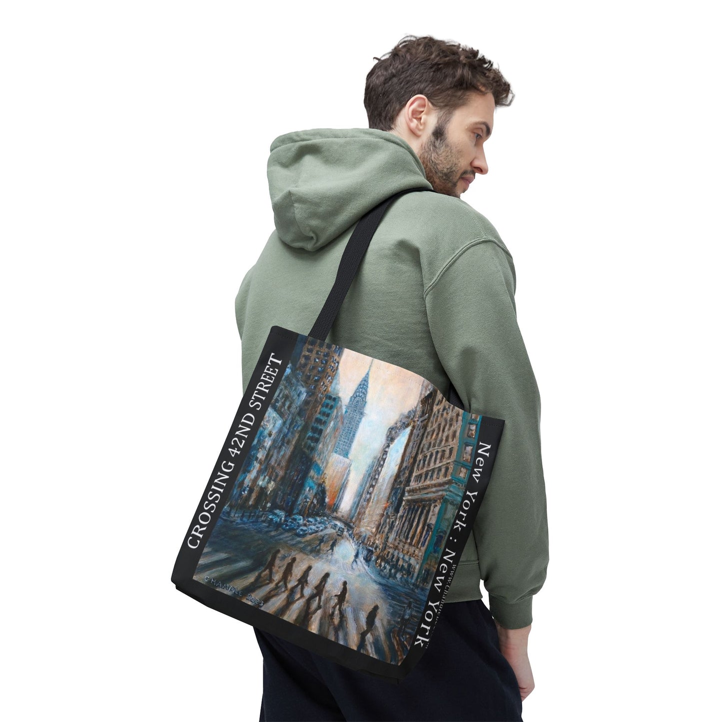 Tote Bag - Painting "Crossing 42nd Street" by Chandle Lee