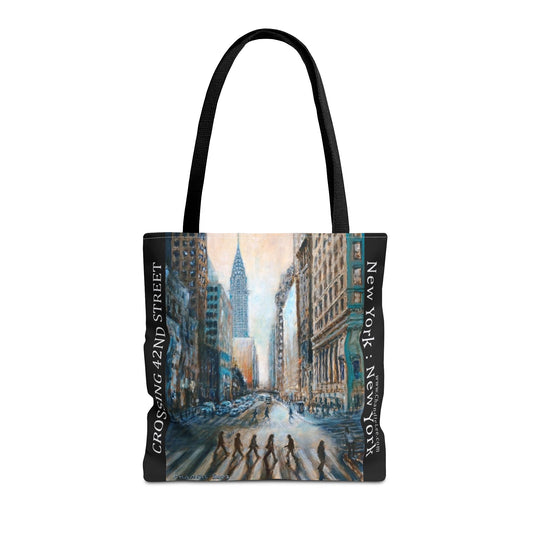 Tote Bag - Painting "Crossing 42nd Street" by Chandle Lee